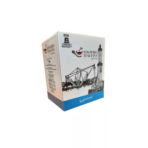 Tosteria Italiana Genova DEK brezkofeinske kavne kapsule – združljive z Nespresso