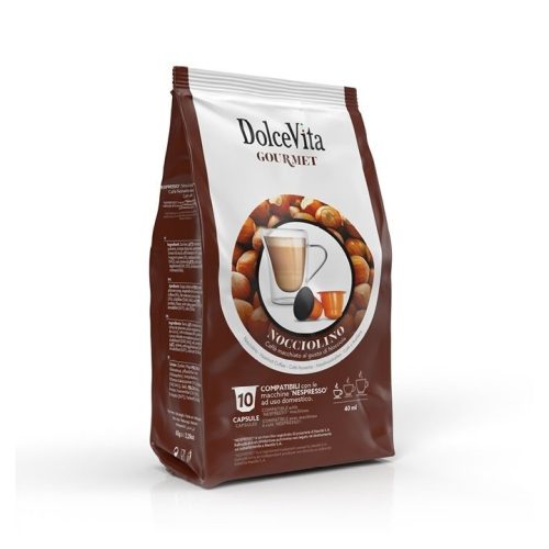 10 kosov kapsul Dolce Vita Nocciolino okus Nespresso združljive