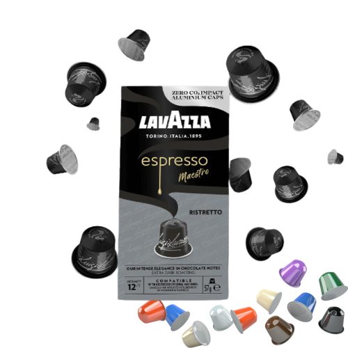 10 kosov Caffè Lavazza Espresso Maestro Ristretto Nespresso kompatibilna kapsula
