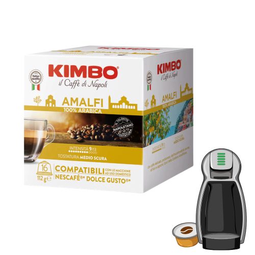 16 kosov Caffè Kimbo Amalfi 100% Arabica kapsula kompatibilna z DOLCE GUSTO