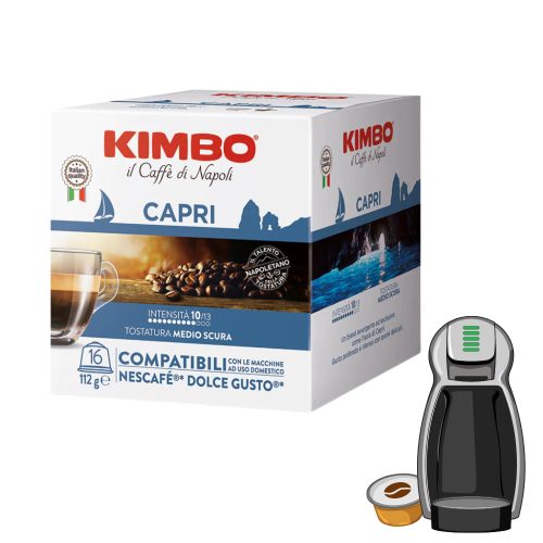 16 kosov Caffè Kimbo Capri kapsula kompatibilna z DOLCE GUSTO