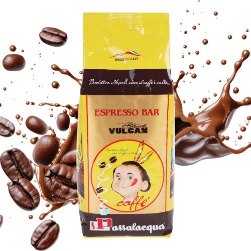 Caffè Passalacqua Espresso Bar Black Vulcan mešanica celih kavnih zrn
