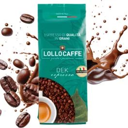   1 kg LolloCaffé dek espresso brezkofeinska mešanica celih kavnih zrn