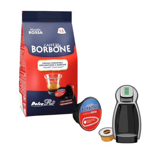 15 kosov Caffè Borbone Miscela Rossa kapsula kompatibilna z DOLCE GUSTO