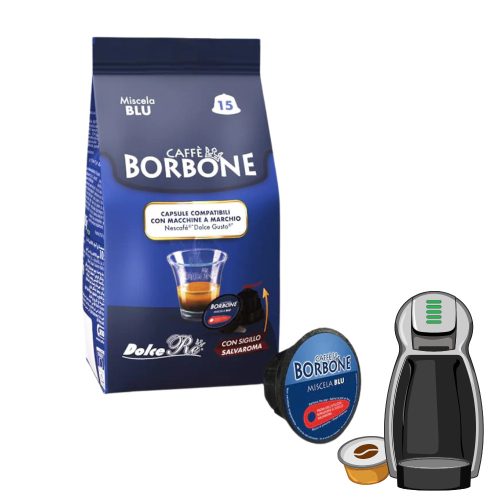 15 kosov Caffè Borbone Miscela Blu kapsula kompatibilna z DOLCE GUSTO