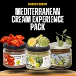 Mediteranski kremni paket doživetja s sicilijanskimi namazi iz sušenega paradižnika oliv in artičok